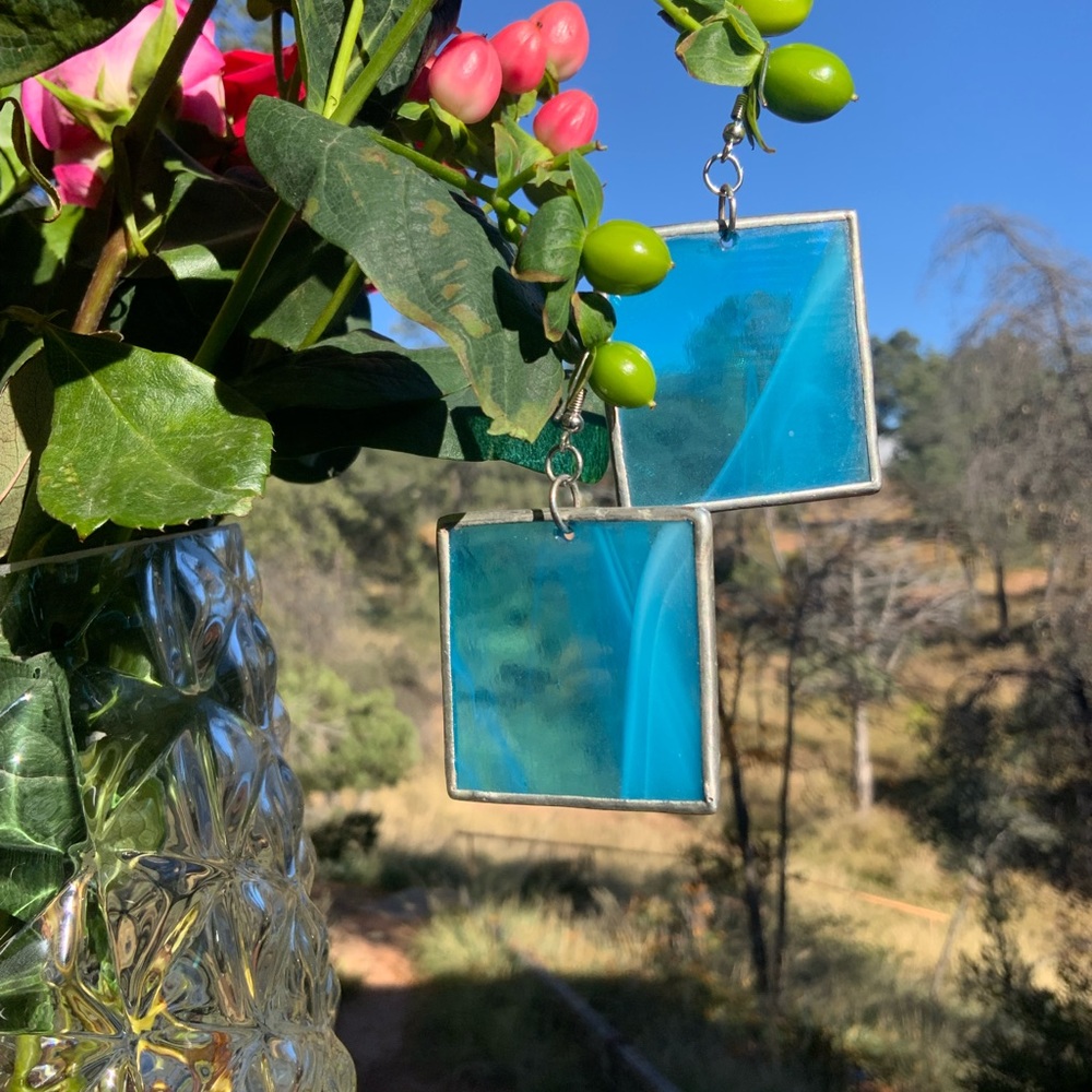 Stained glass earrings